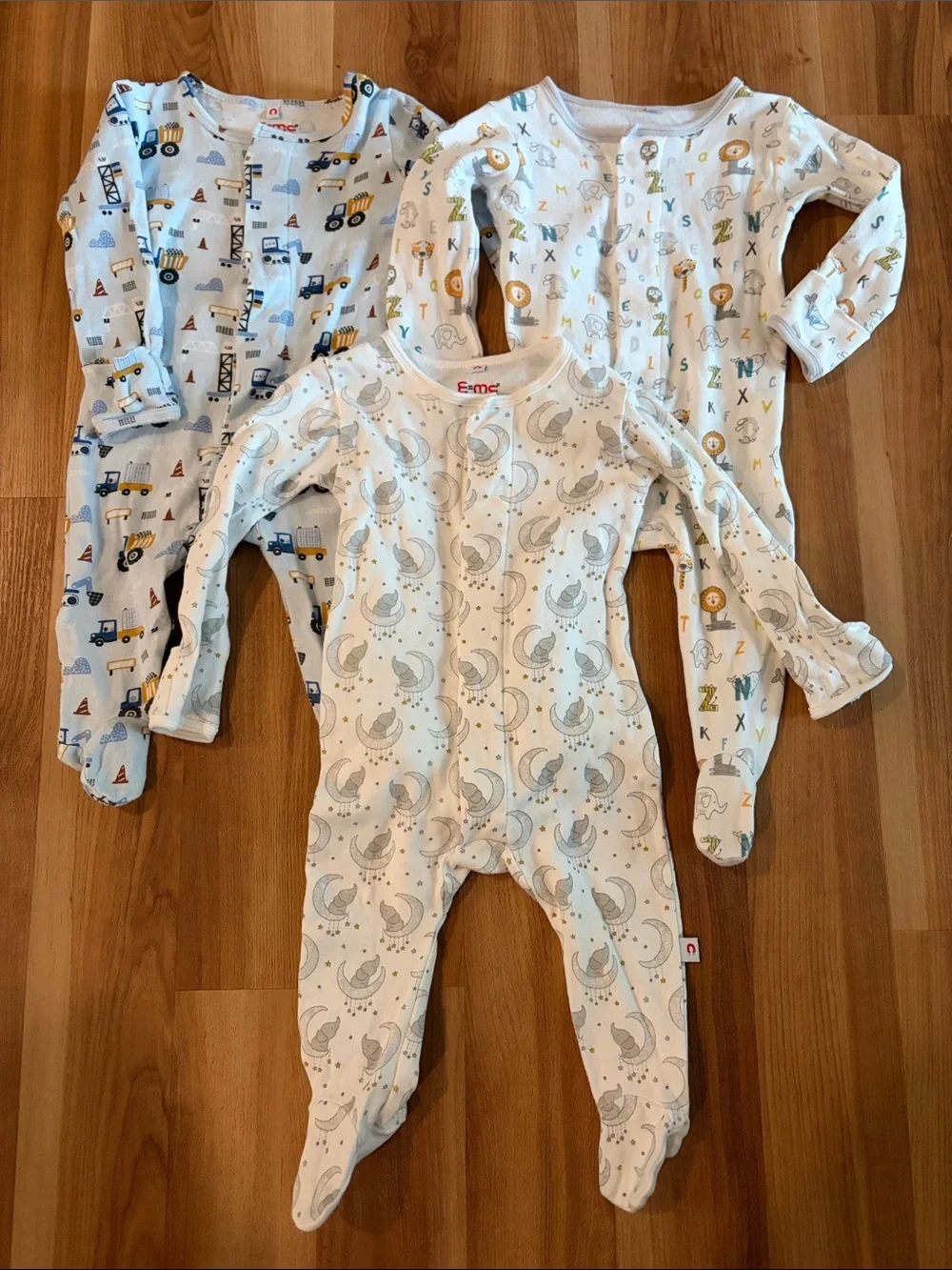 Bundle 3 Magnetic Me Cotton Baby Sleepers Footie